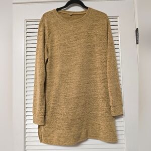 Gold Long-Sleeve Tunic Top
